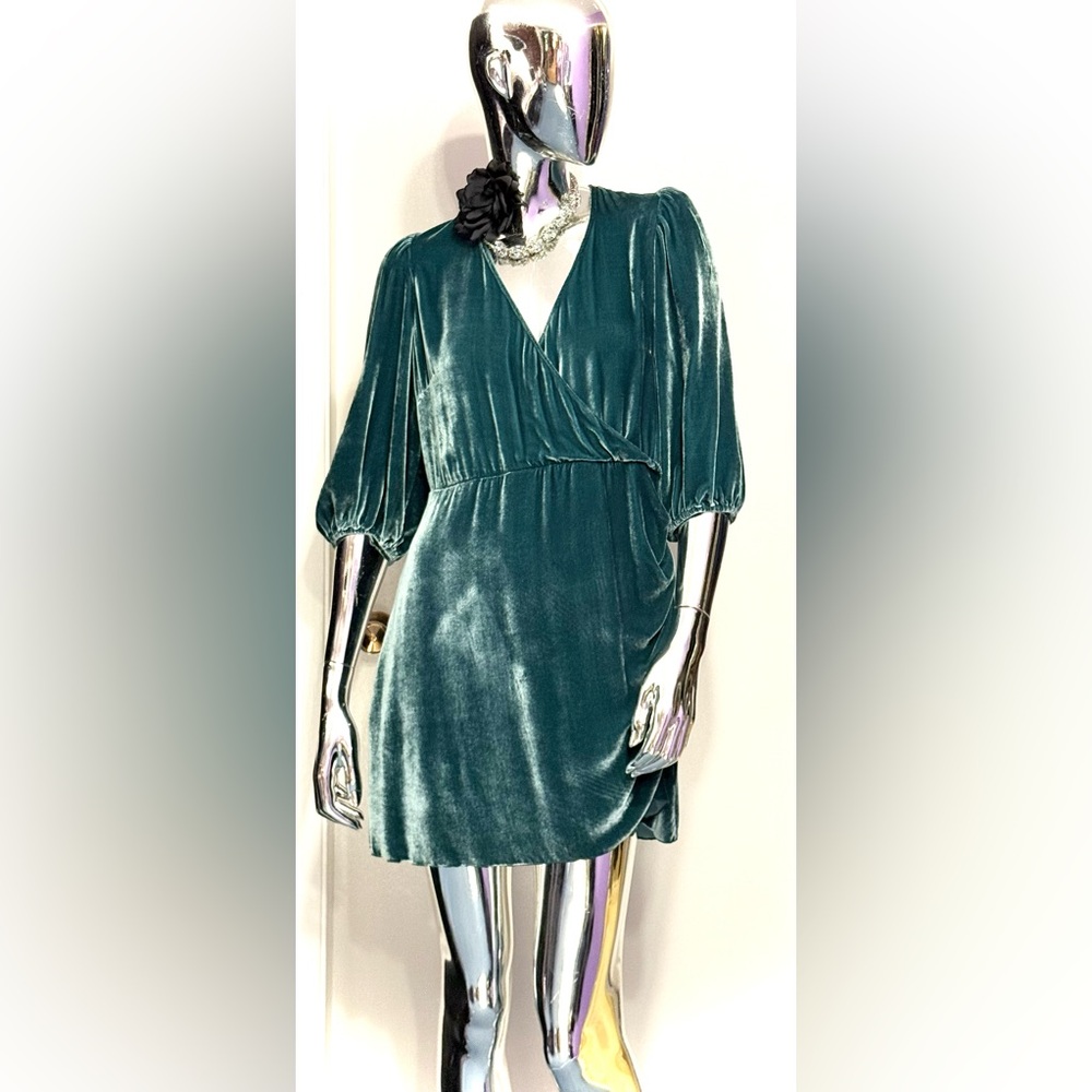 Spring Special🌷Wilfred Teal Long Sleeve Boho Velvet Top